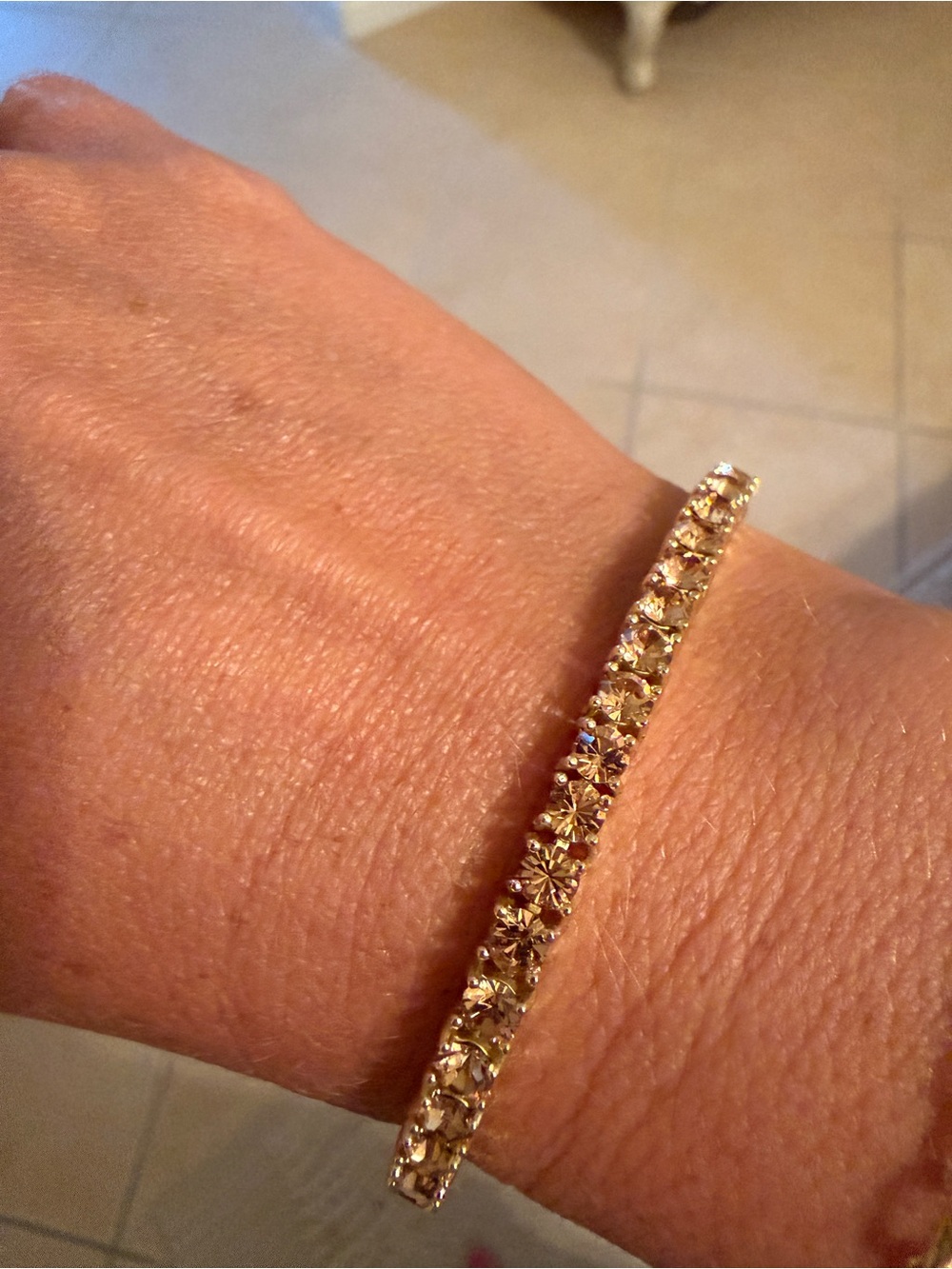 Park Lane Gold Crystal Tennis Bracelet